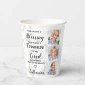 愛の思い出の記念悔やみや弔慰3写真葬 紙コップ (裏面)