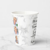 愛の思い出の記念悔やみや弔慰3写真葬 紙コップ (左)