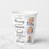 愛の思い出の記念悔やみや弔慰3写真葬 紙コップ (正面)