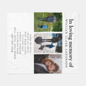 愛の思い出の3人の写真集 フリースブランケット (正面(横))