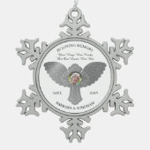 『愛の思い出写真』 スノーフレークピューターオーナメント (正面)