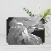 『愛の思い出』に2人の白いバラの追悼式 招待状 (スタンド正面)