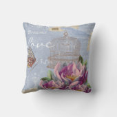 愛の思ビクトリアンい夢バタフライバードケージ アウトドアクッション (裏面)