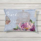 愛の思ビクトリアンい夢バタフライバードケージ アウトドアクッション (裏面)