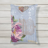 愛の思ビクトリアンい夢バタフライバードケージ アウトドアクッション (正面(縦))