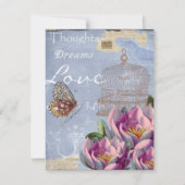 愛の思ビクトリアンい夢バタフライバードケージ カード (正面)