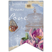 愛の思ビクトリアンい夢バタフライバードケージ バンティングフラッグ (第1の旗)