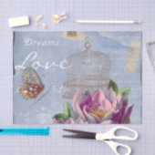 愛の思ビクトリアンい夢バタフライバードケージ 薄葉紙 (クラフト)