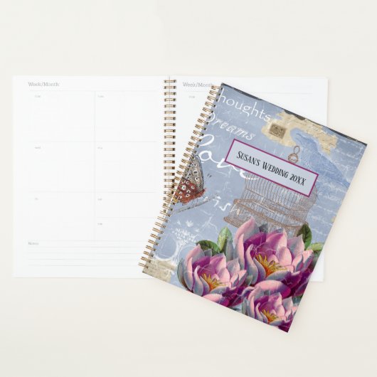 愛の思ビクトリアンい夢バードケージ結婚ズ プランナー手帳 (ディスプレー)