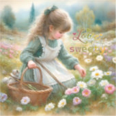 愛の恋人の女の子カットビニールシール シール (正面)