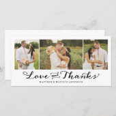 愛の恋人 |さん結婚はフォトカード サンキューカード (正面/裏面)