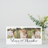 愛の恋人 |さん結婚はフォトカード サンキューカード (スタンド正面)