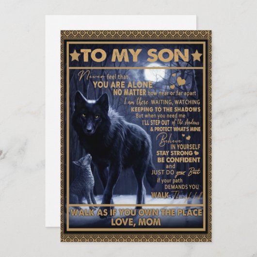 愛の息子|私の息子への手紙はあなたは感じ一人でない シーズンカード (正面/裏面)