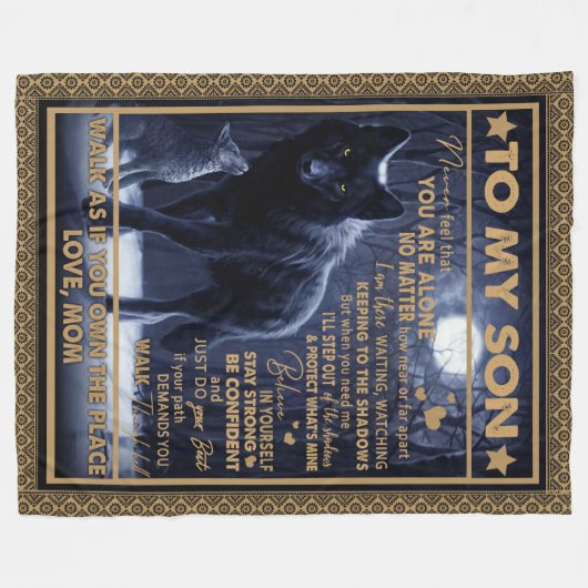 愛の息子|私の息子への手紙はあなたは感じ一人でない フリースブランケット (正面(横))