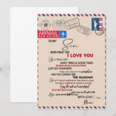 愛の息子 | 私の息子へ、私があなたを愛していることを決して忘れないで 招待状 (正面/裏面)