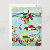 愛の情け！永遠の愛のための愛のロック ポストカード (正面/裏面)