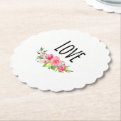 *~*愛の意思コースター柄本フラワーブーケ ペーパーコースター (アングル)