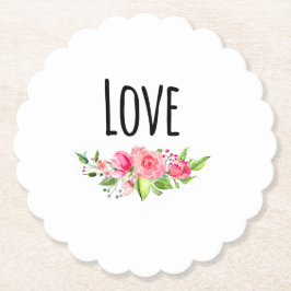 *~*愛の意思コースター柄本フラワーブーケ ペーパーコースター