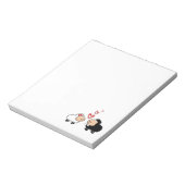 愛の愛おもしろいらしい可愛い漫画の羊 ノートパッド (回転)