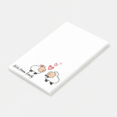 愛の愛おもしろいらしい可愛い漫画の羊 ポストイット (アングル)