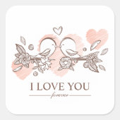 愛の愛の愛の愛のロブバードのステッカーシール スクエアシール (正面)