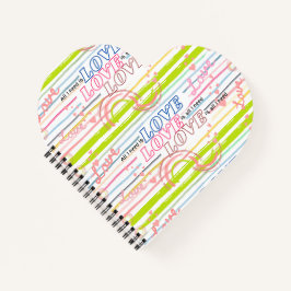 愛の愛をテーマにしたハートジャーナ ノートブック