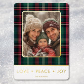 愛の愛素朴平和の喜び写真クリスマス 箔シーズンカード