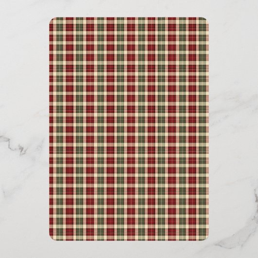 愛の愛素朴平和の喜び写真クリスマス 箔シーズンカード (裏面)