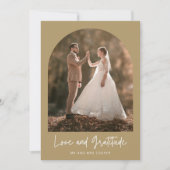 愛の感謝のアーチフォト結婚の感謝の気持ち サンキューカード (正面)