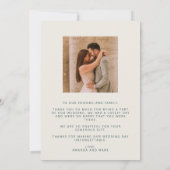 愛の感謝のアーチフォト結婚の感謝の気持ち サンキューカード (裏面)