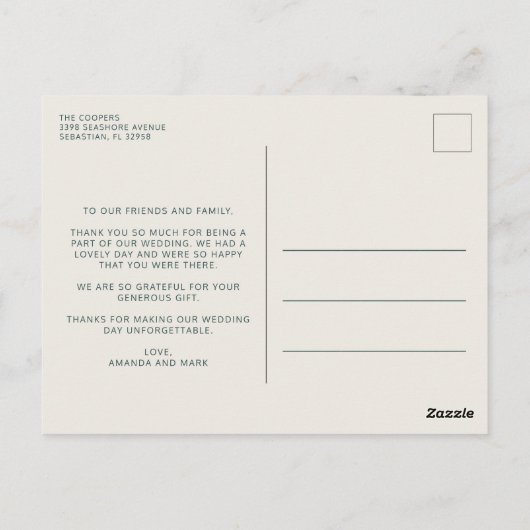 愛の感謝のアーチフォト結婚の感謝の気持ち ポストカード (裏面)