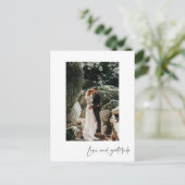 愛の感謝の縦写真ありがとうポストカード ポストカード (スタンド正面)