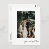 愛の感謝の縦写真ありがとうポストカード ポストカード (正面/裏面)