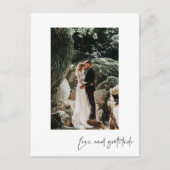 愛の感謝の縦写真ありがとうポストカード ポストカード (正面)