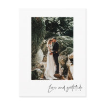 愛の感謝の縦写真ありがとうポストカード