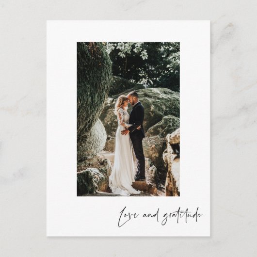愛の感謝の縦写真ありがとうポストカード ポストカード (正面)