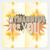 愛の慈悲と感謝であなたに感謝 スクエアシール (正面)