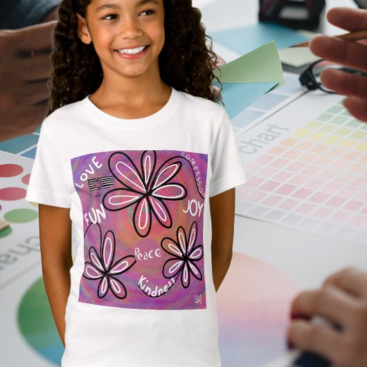 愛の慈悲、喜び、人類の平和 Tシャツ