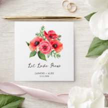 愛の成長をLポピーのシードパケット結婚式の引き出物