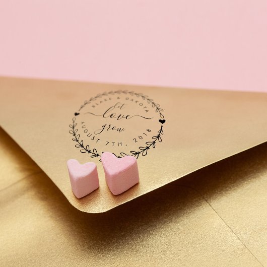 愛の成長素朴の日を自分で結婚作成 ラバースタンプ