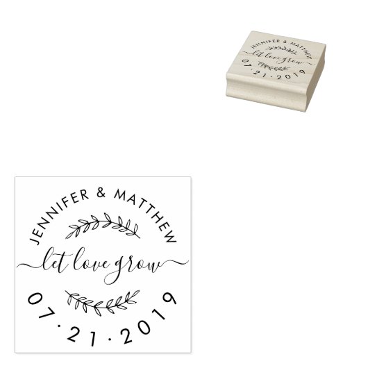 愛の成長素朴の日を自分で結婚作成 ラバースタンプ (押印)
