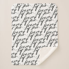 愛の手描きの季節 シェルパブランケット