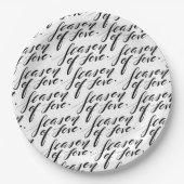 愛の手描きの季節 ペーパープレート (正面)