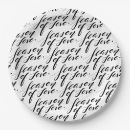 愛の手描きの季節 ペーパープレート