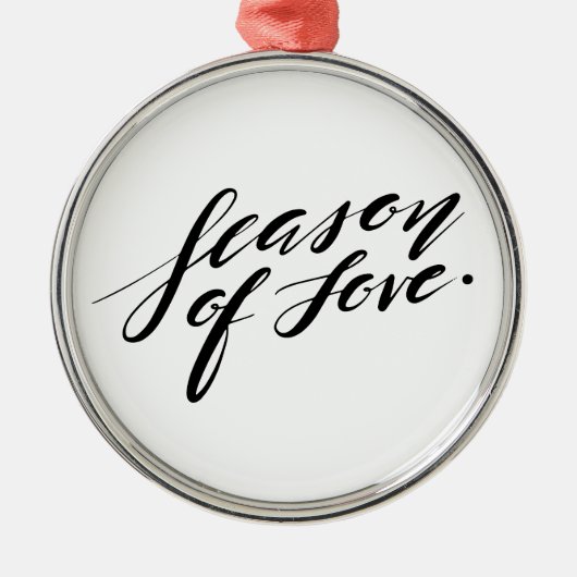 愛の手描きの季節 メタルオーナメント (正面)