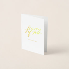 愛の手描きの季節 箔カード