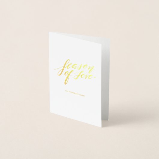 愛の手描きの季節 箔カード (正面)