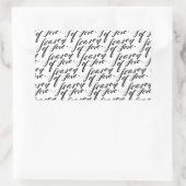 愛の手描きの季節 長方形シール (バッグ)