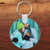 愛の手描きスクリプトキーチェーンギフト キーホルダー (正面)