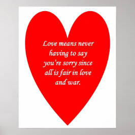 愛の手段を決して言うことのない後悔して ポスター